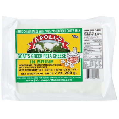 APOLLO GREEK FETA CHEESE, 100% GOAT'S MILK