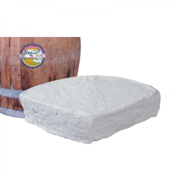 APOLLO GREEK FETA CHEESE, TRIANGLE FROM WOOD BARREL 100% SHEEP'S MILK, IN BRINE