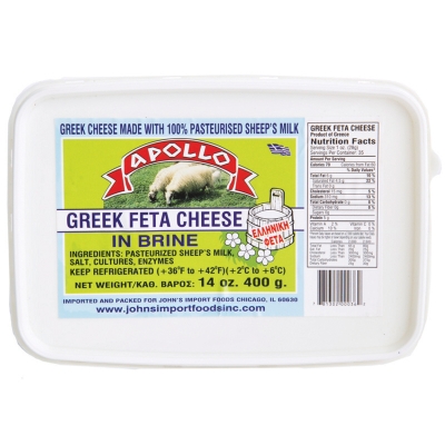 APOLLO GREEK FETA CHEESE, 100% SHEEP'S MILK